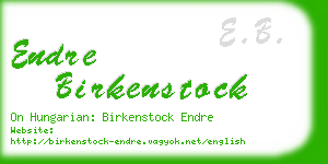 endre birkenstock business card